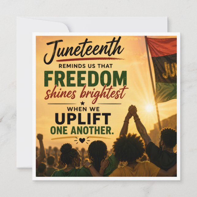 Carte de célébration de Juneteenth (Devant)