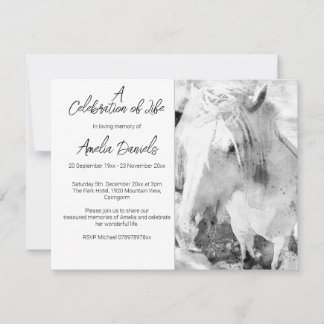 Carte de célébration de la vie White Pony
