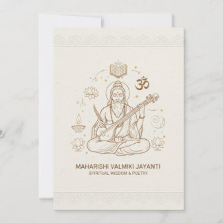 carte de célébration de Valmiki jayanti