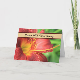 Carte de célébration du 40e anniversaire