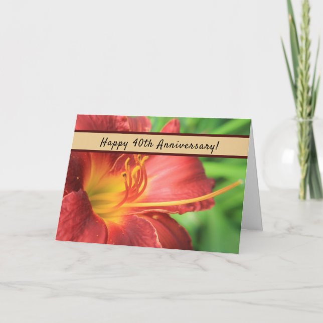 Carte de célébration du 40e anniversaire (Devant)