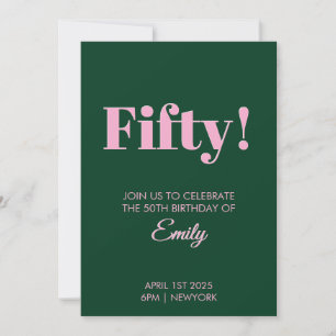 Carte de célébration du 50e anniversaire