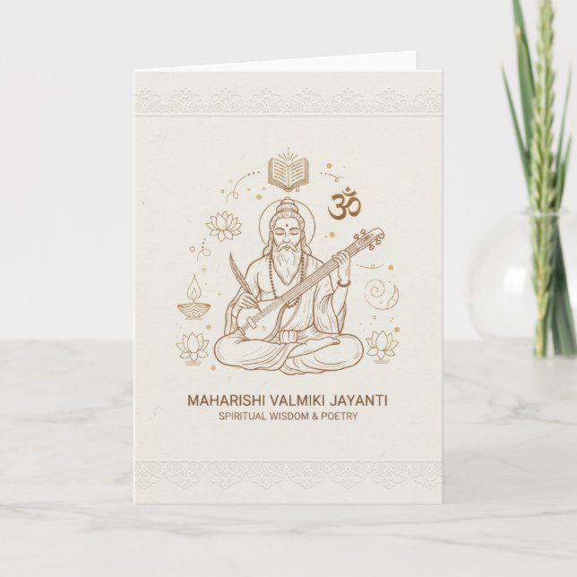 Carte de célébration Valmiki jayanti (Devant)