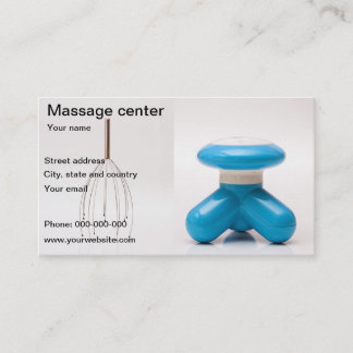 Carte de centre de massage