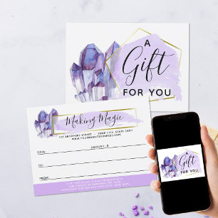 Carte de certificat-cadeau Aquarelle et Or