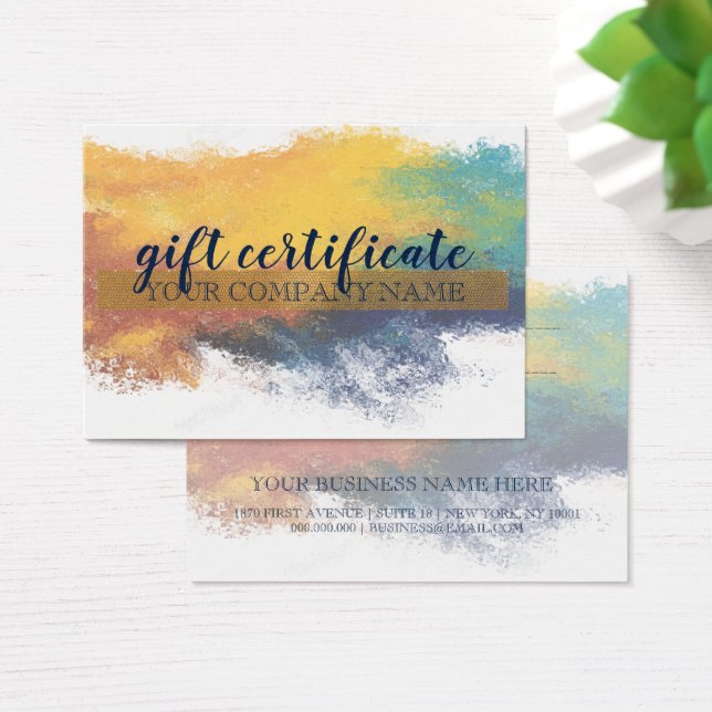 Carte de certificat cadeau puissant, 3,5 pouces x  (Bureau)