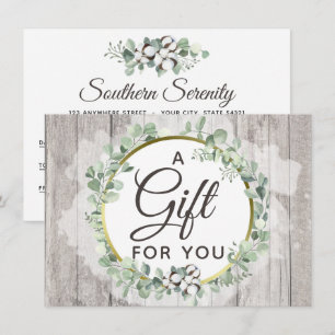 Carte de certificat Rustic Southern Watercolor en