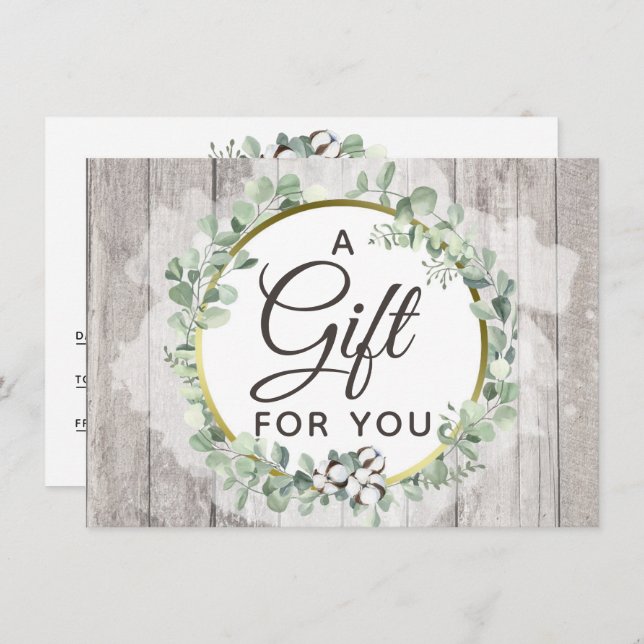 Carte de certificat Rustic Southern Watercolor en  (Devant / Derrière)