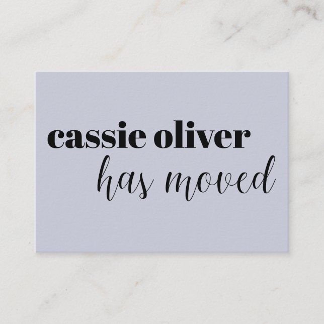 Carte de changement d'adresse Dusty Blue : Personn (Devant)