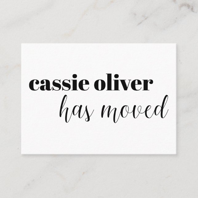 Carte de changement d'adresse moderne pour une per (Devant)