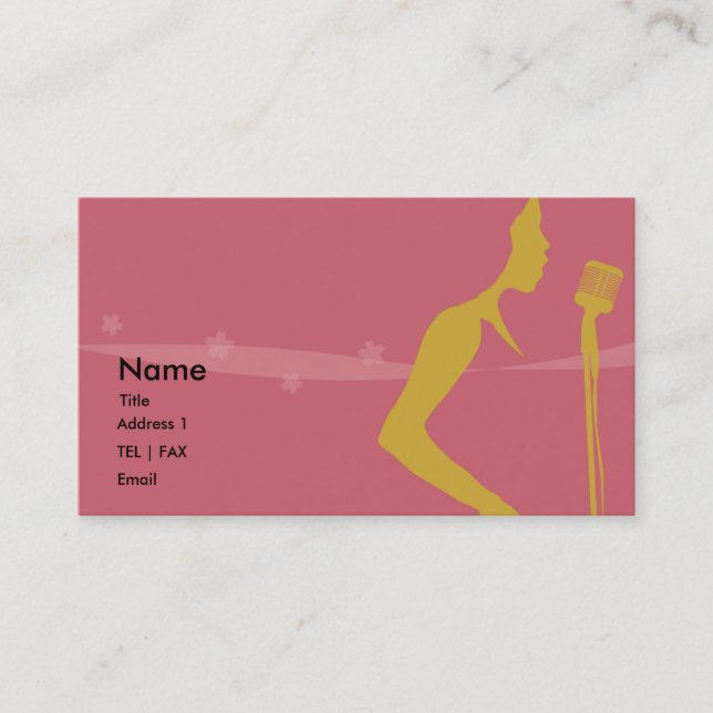 Carte de chanteur (Devant)