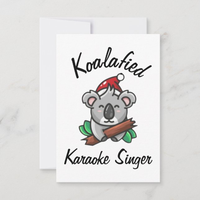Carte de chanteur de karaoke Koalafied (Devant)