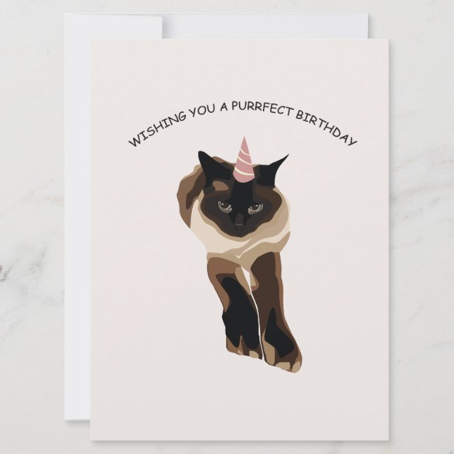 Carte de chat d'anniversaire (Devant)
