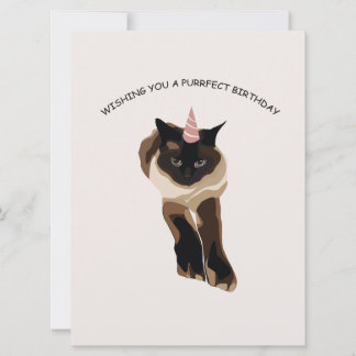 Carte de chat d'anniversaire