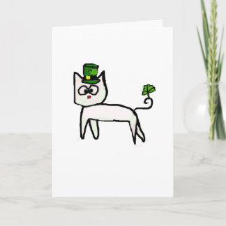 Carte de chat du jour de St Patrick