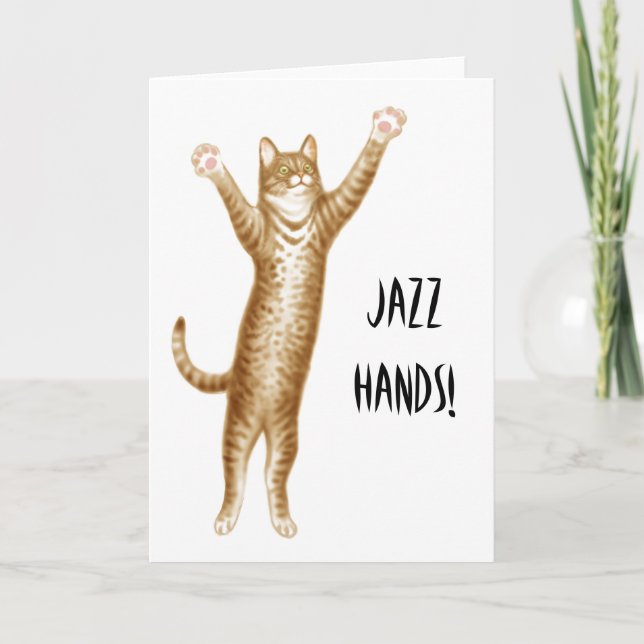 Carte de chat mains Jazz (Devant)