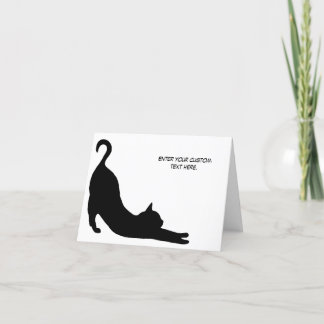 Carte de chat noir personnalisée