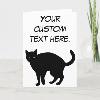 Carte de chat noir simple