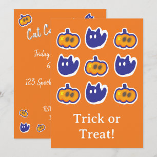 carte de chat orange