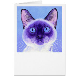 Carte de chat siamois
