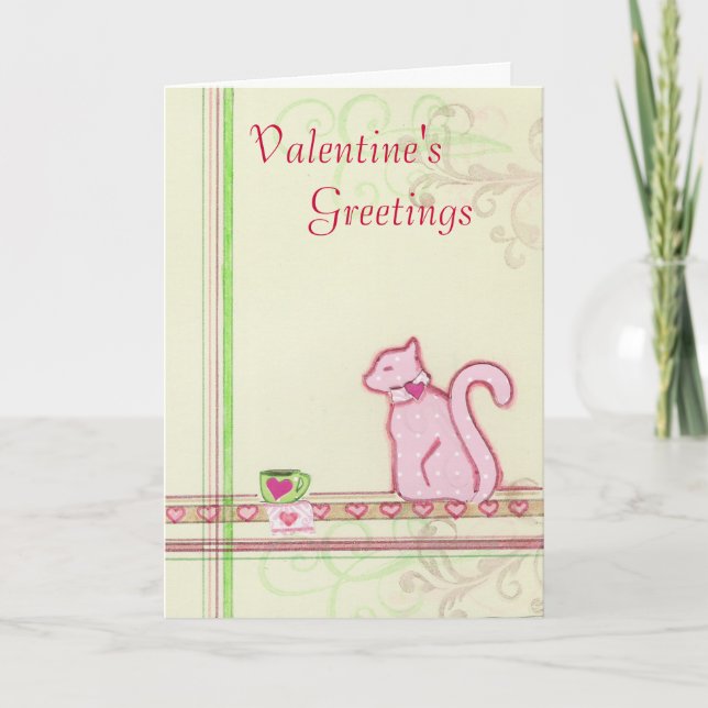 Carte de chat V-Jour (Devant)
