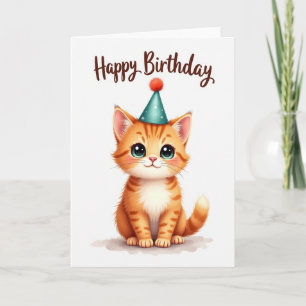 Carte de chaton orange adorable