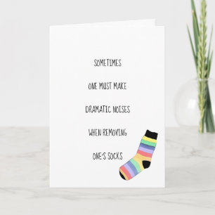 Carte de chaussette d'anniversaire