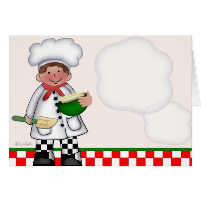 Carte de chef de garçon (Devant horizontal)