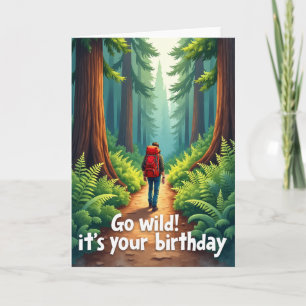 Carte de chemin forestier joyeux anniversaire