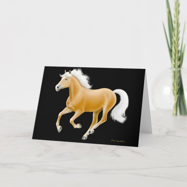Carte de cheval de palomino de Haflinger (Devant)