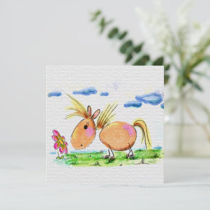Carte de cheval douce, Cheval Aquarell Illustratio