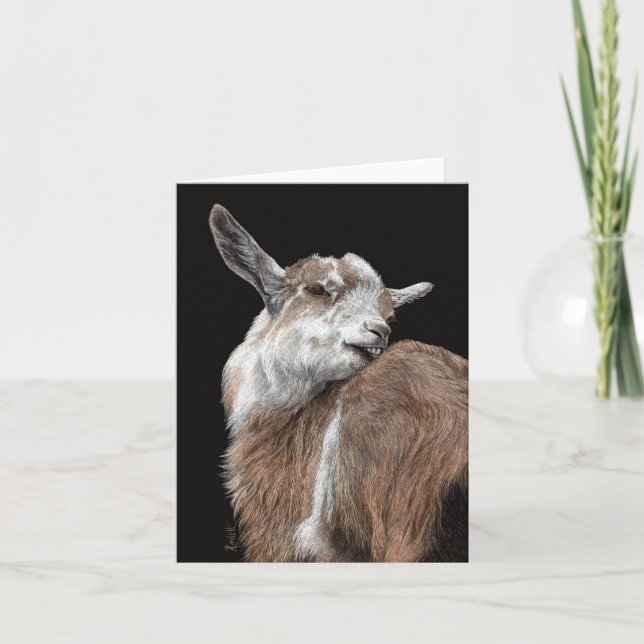 Carte de chèvre - "Itchy Kid" (Devant)