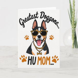 Carte de chien cool avec empreinte de patte