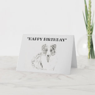 Carte de chien d'anniversaire Blank Happy
