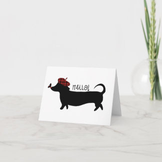 Carte de chien de saucisse