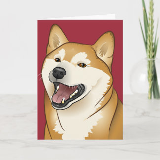 carte de chien de Shiba Inu de joyeux anniversaire