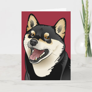 carte de chien de Shiba Inu de joyeux anniversaire