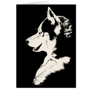 Carte de chien de traîneau sibérien/carte Malamute