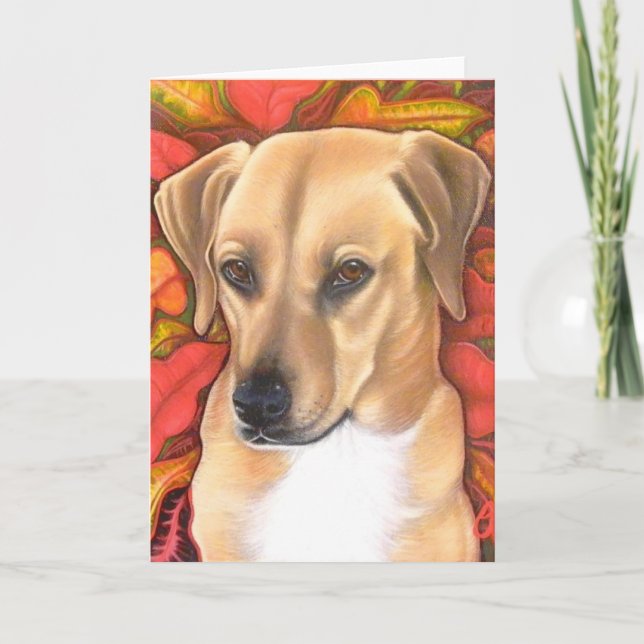 Carte de chienchien de vacances (Devant)