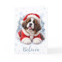 Carte de chiot Saint-Bernard "Croire"