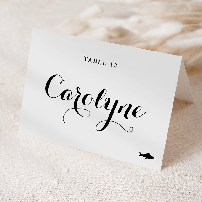 Carte de choix de menu de fruits de mer calligraph (Créateur téléchargé)