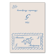 Carte de choix de repas à la main avec tampon pour