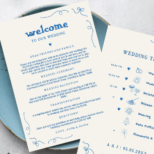 Carte de chronologie de bienvenue du Mariage de sc