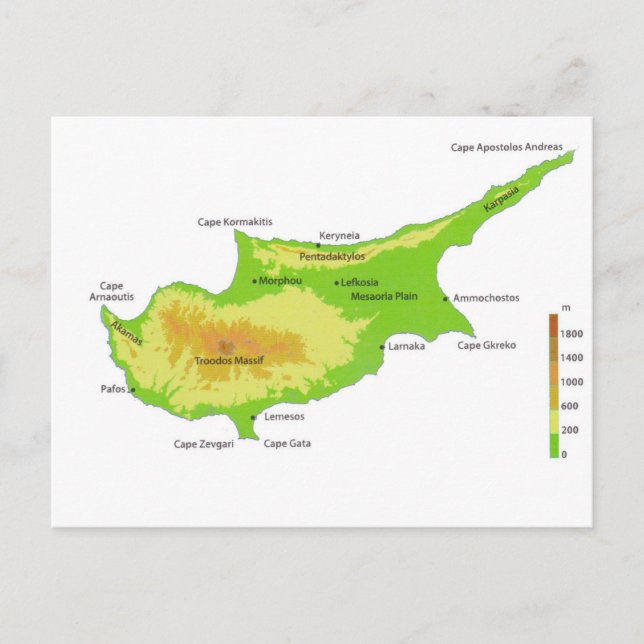 Carte de Chypre (Devant)