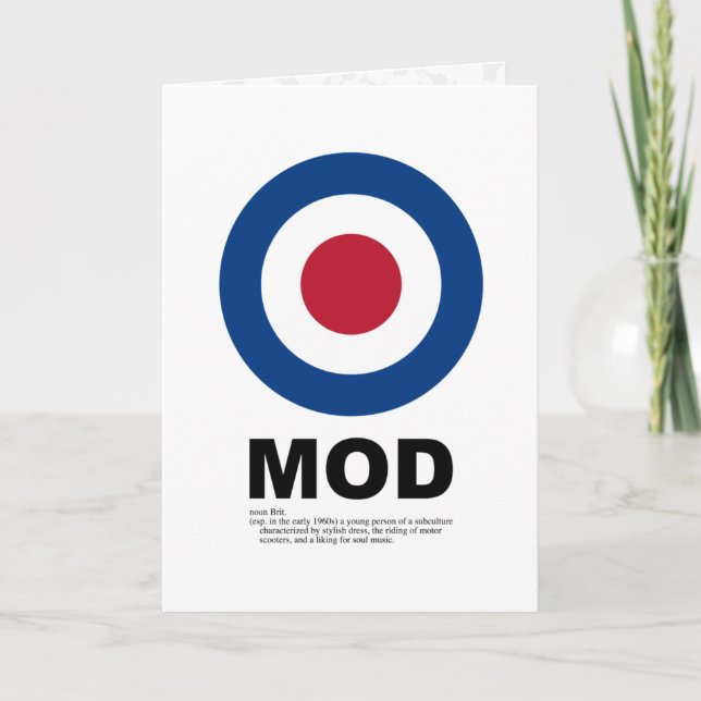 Carte de cible de mod d'années '60 (Devant)