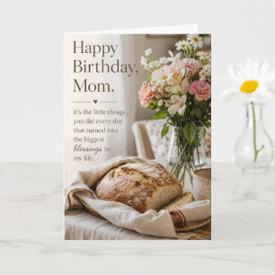 Carte de citation d'anniversaire de maman avec une