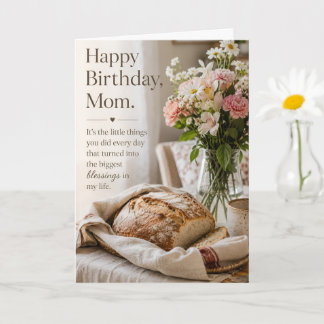 Carte de citation d'anniversaire de maman avec une