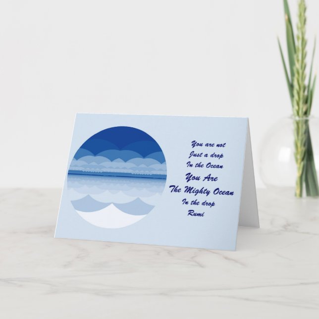 Carte de citation de Rumi. Inspiration de mandala (Devant)