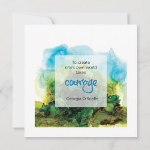 Carte de citation inspirante de Georgia O'Keeffe
