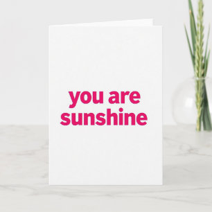 Carte de citation minimaliste Sunshine
